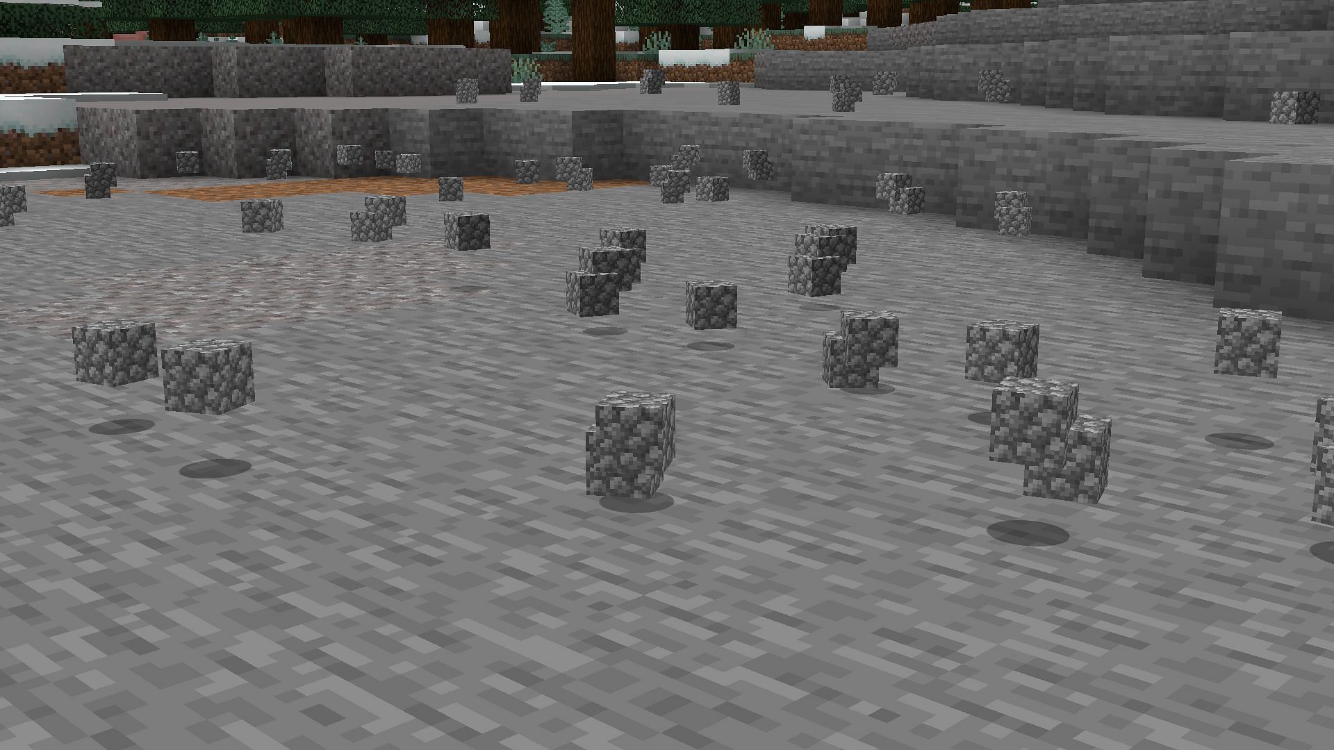 Dropped blocks can be picked up by the mob (Image via Mojang)