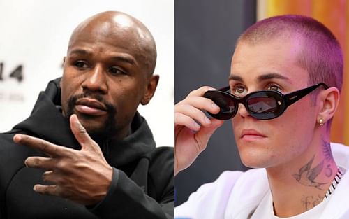 Floyd Mayweather (left) and Justin Bieber (right) (Image credits Getty)