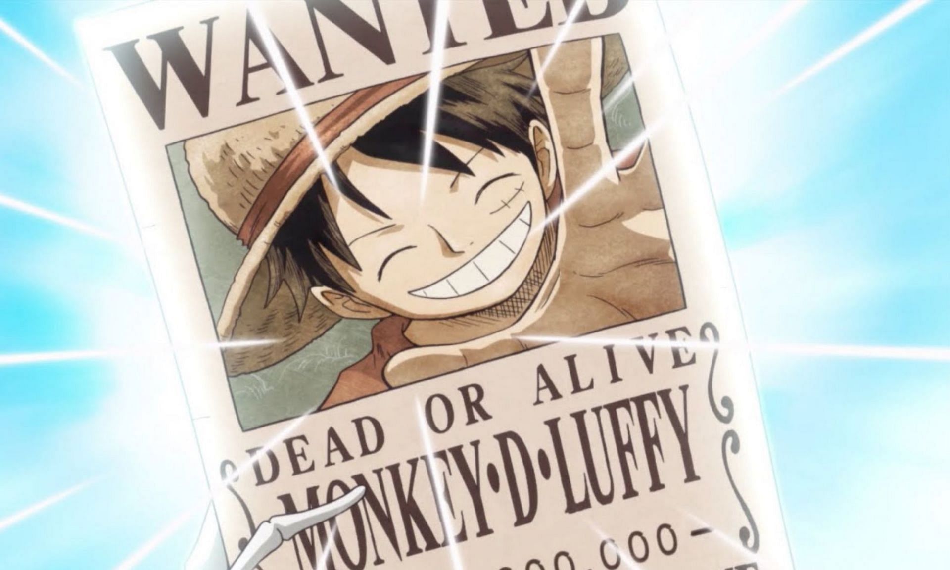 Poster One Piece Luff Wanted Anime Manga