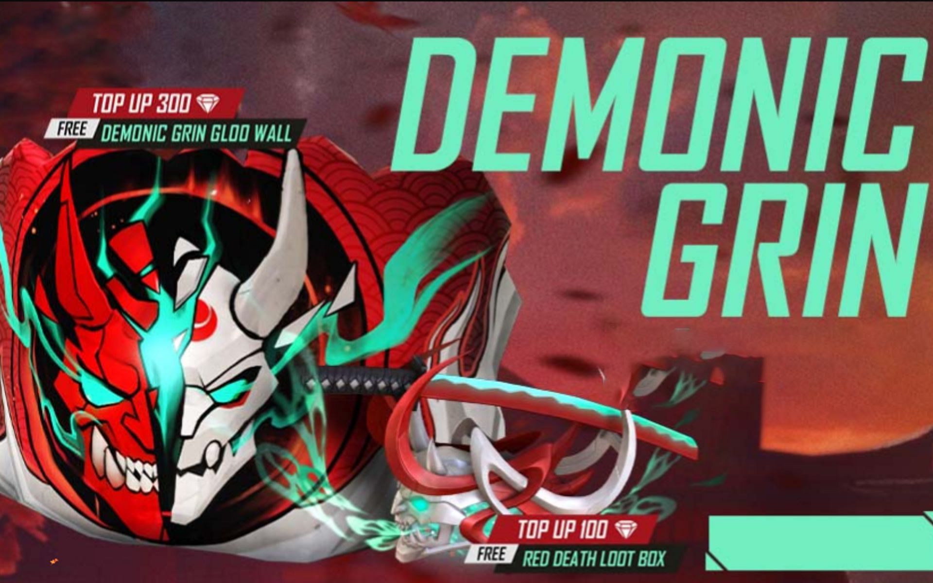 Demonic Grin Top-Up in Free Fire MAX (Image via Sportskeeda)