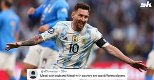"Don't you dare say he doesn't play for his country" - Fans wowed by 'ridiculous' Lionel Messi assist in Italy vs Argentina