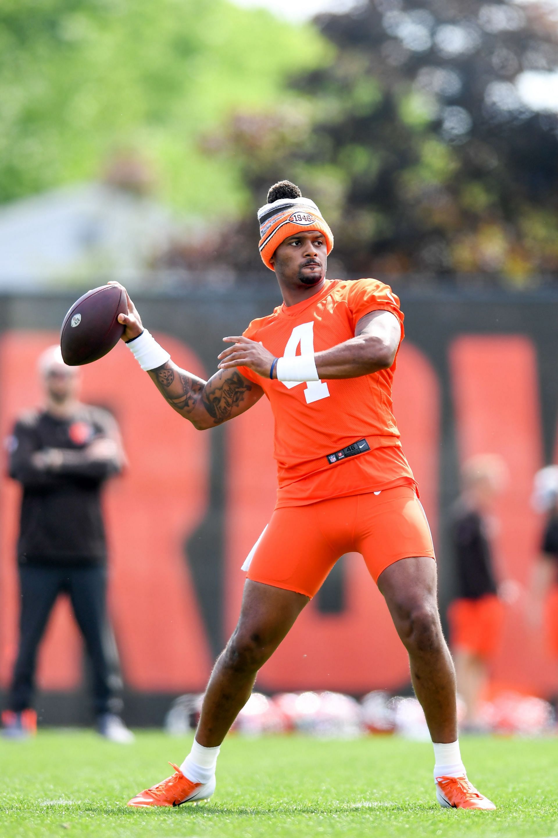 The QB at the Cleveland Browns Offseason Workout
