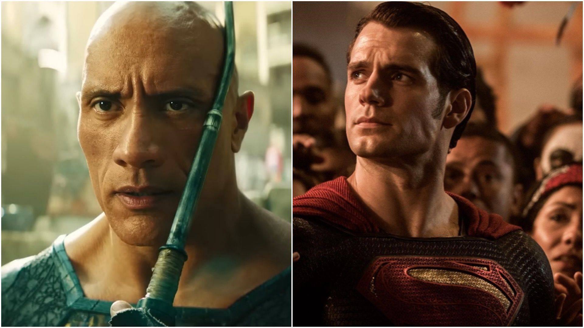 Black Adam and Superman are two DC characters (Images via Warner Bros. Pictures)