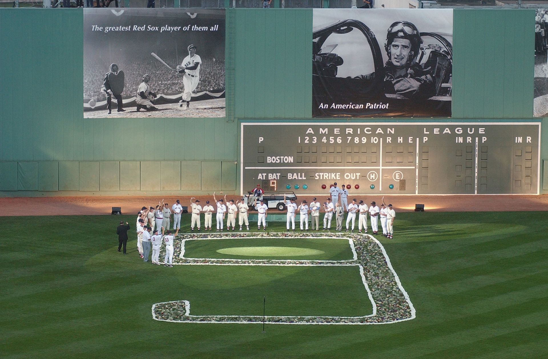 Ted Williams tribute on July 22, 2002