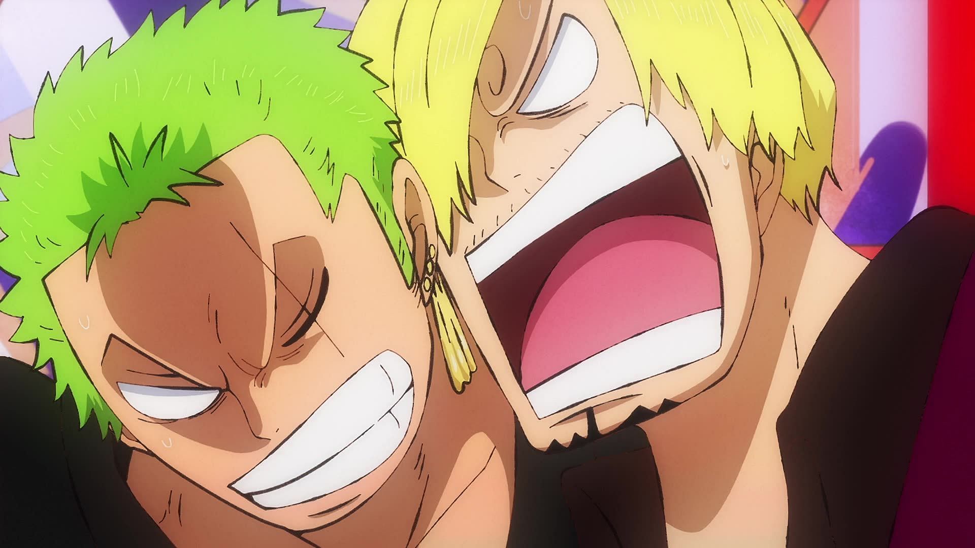 Zoro (left) and Sanji (right) are also constantly at odds with each other, as are many other talents vs hard work anime duos (Image via Toei Animation)