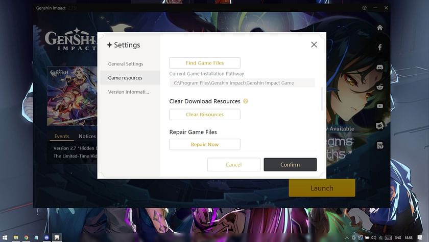 Client launcher can handle his own problems as well (Image via HoYoverse)