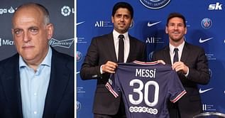 "His championship is kind of dead" - PSG president Nasser Al-Khelaifi takes brutal dig at Javier Tebas with Lionel Messi example