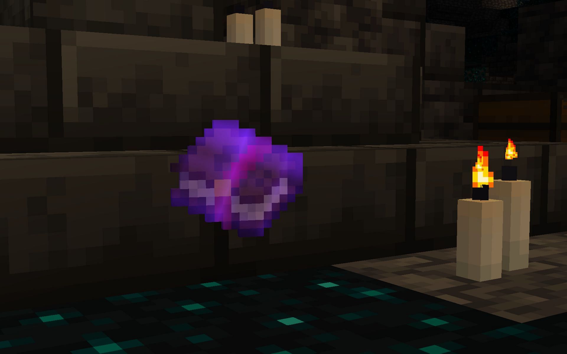A Swift Sneak enchanted book in Ancient City (Image via Minecraft 1.19)