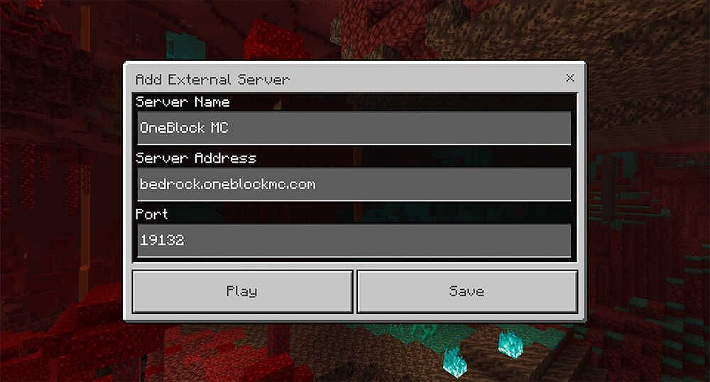 Custom server (Image via OneBlock MC Server)