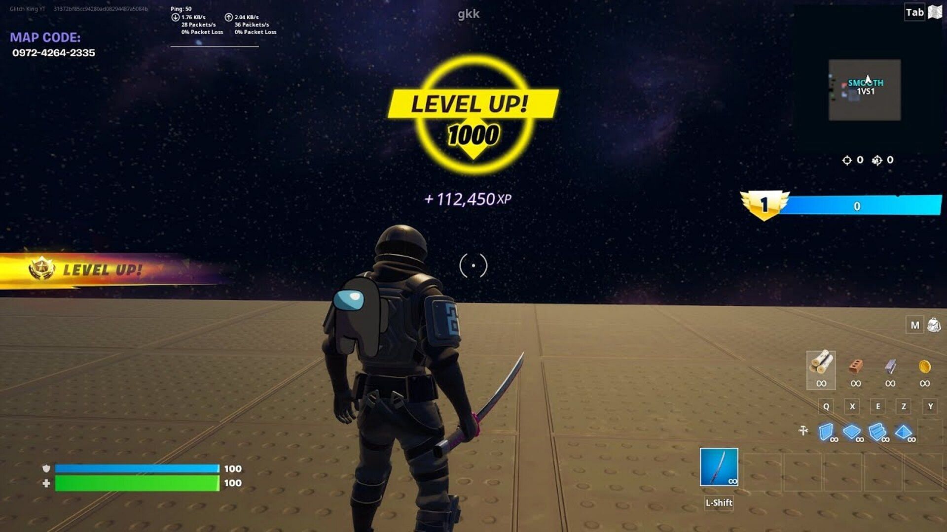 Using XP glitches in Fortnite allows players to level up quickly (Image via Epic Games)