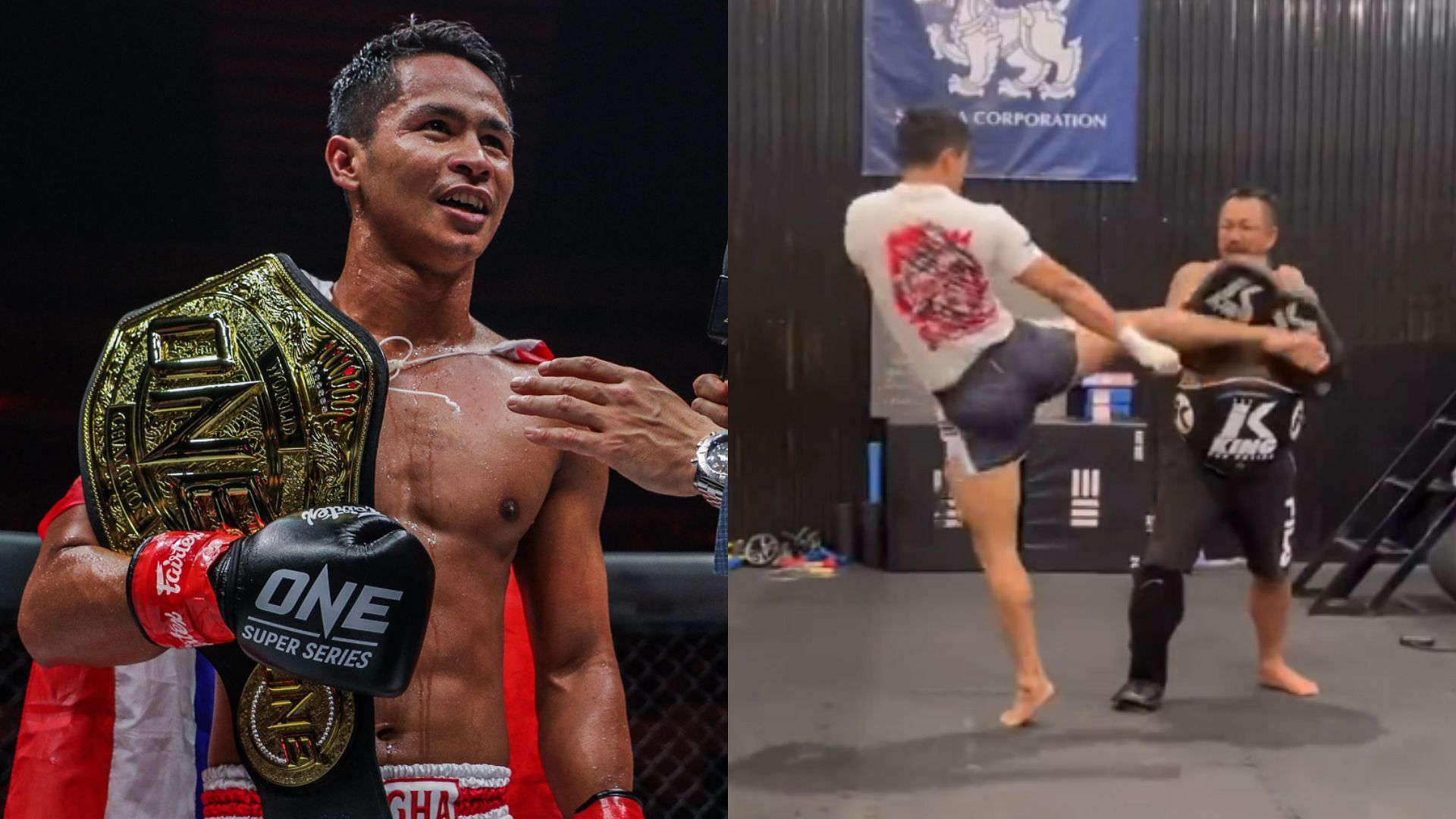 Watch: Superbon Singha Mawynn hitting the bag and pads