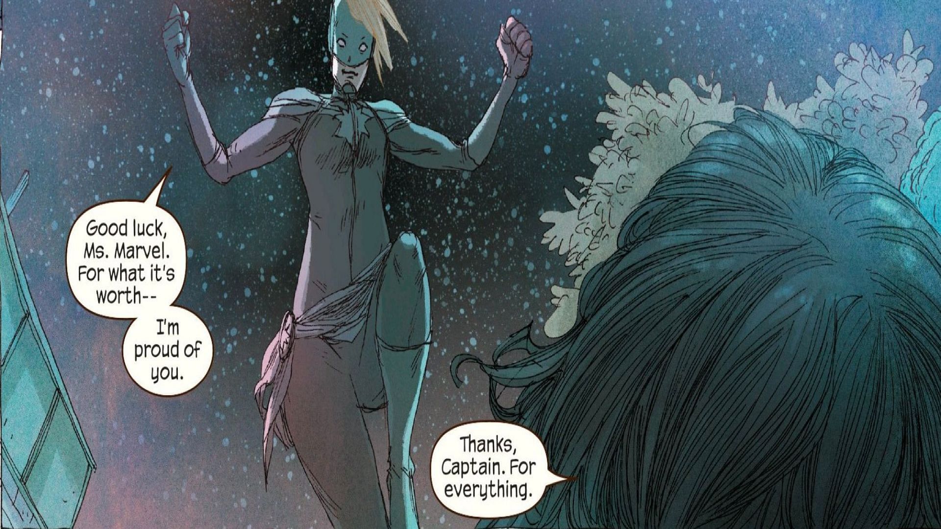 Carol Danvers is an inspiration to Kamala (Image via Marvel Comics)