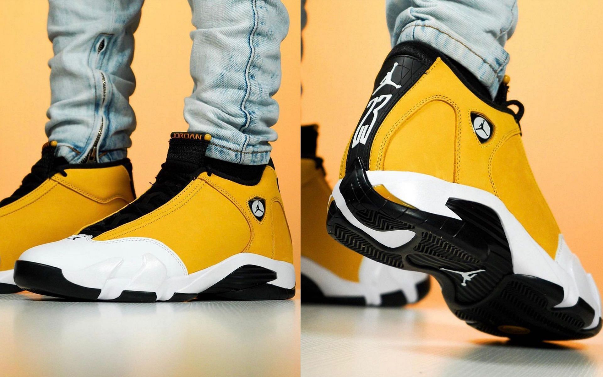 Take a closer look at the AJ14 Ginger shoes (Image via Instagram/zsneakerheadz)