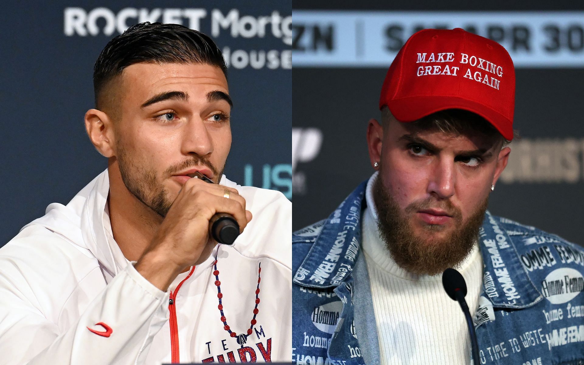 Tommy Fury (left) responded to Jake Paul (right)
