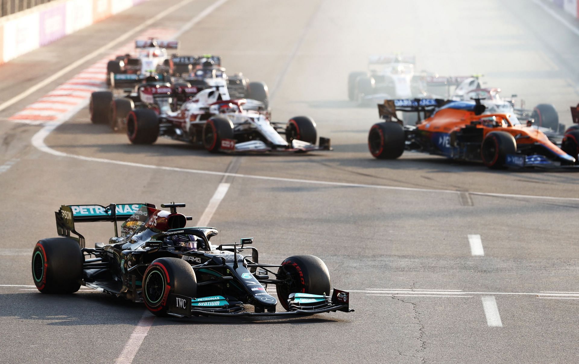 The Azerbaijan GP last season featured Lewis Hamilton having a disastrous restart