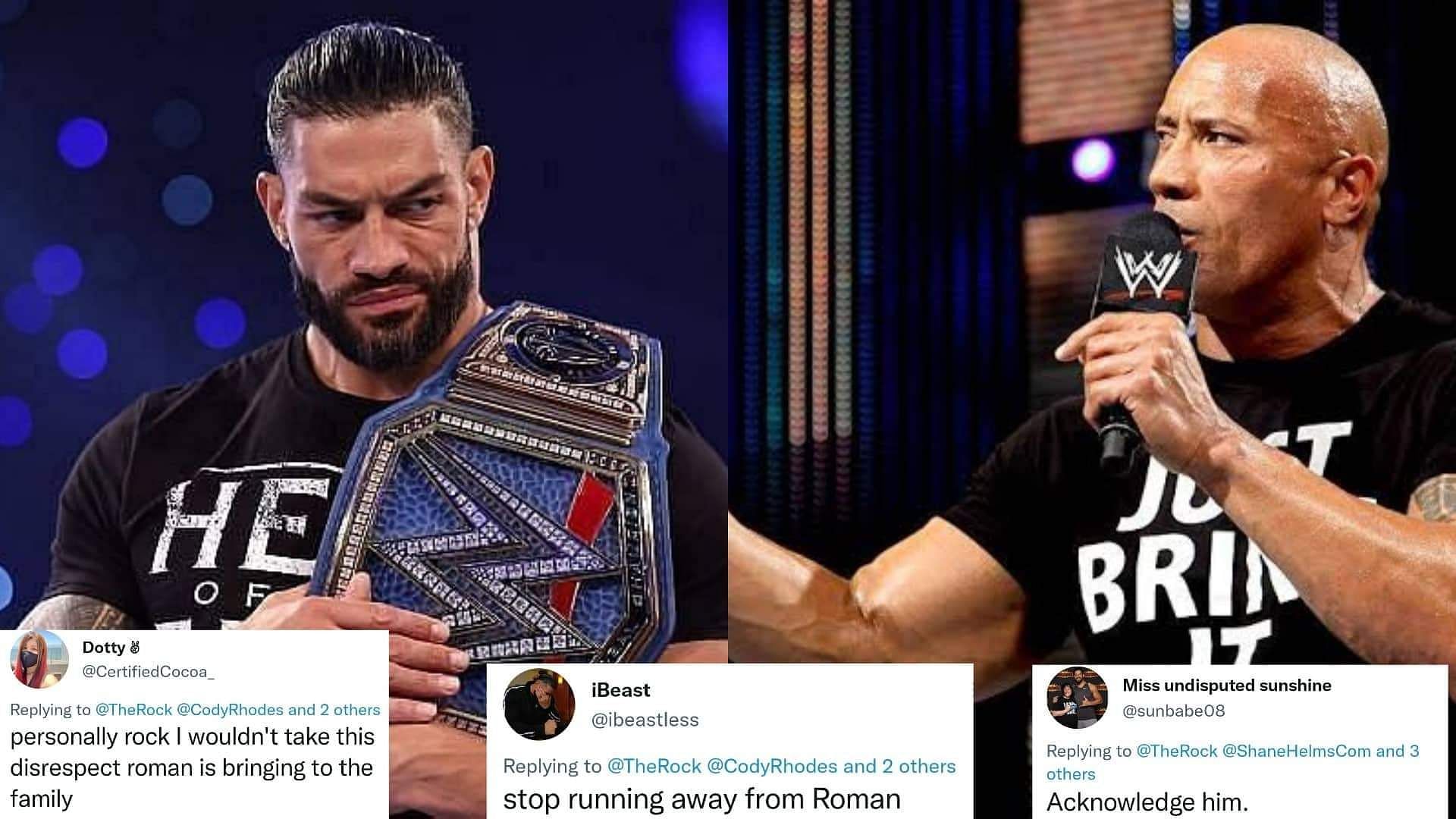 The WWE Universe wants The Rock to face Roman Reigns