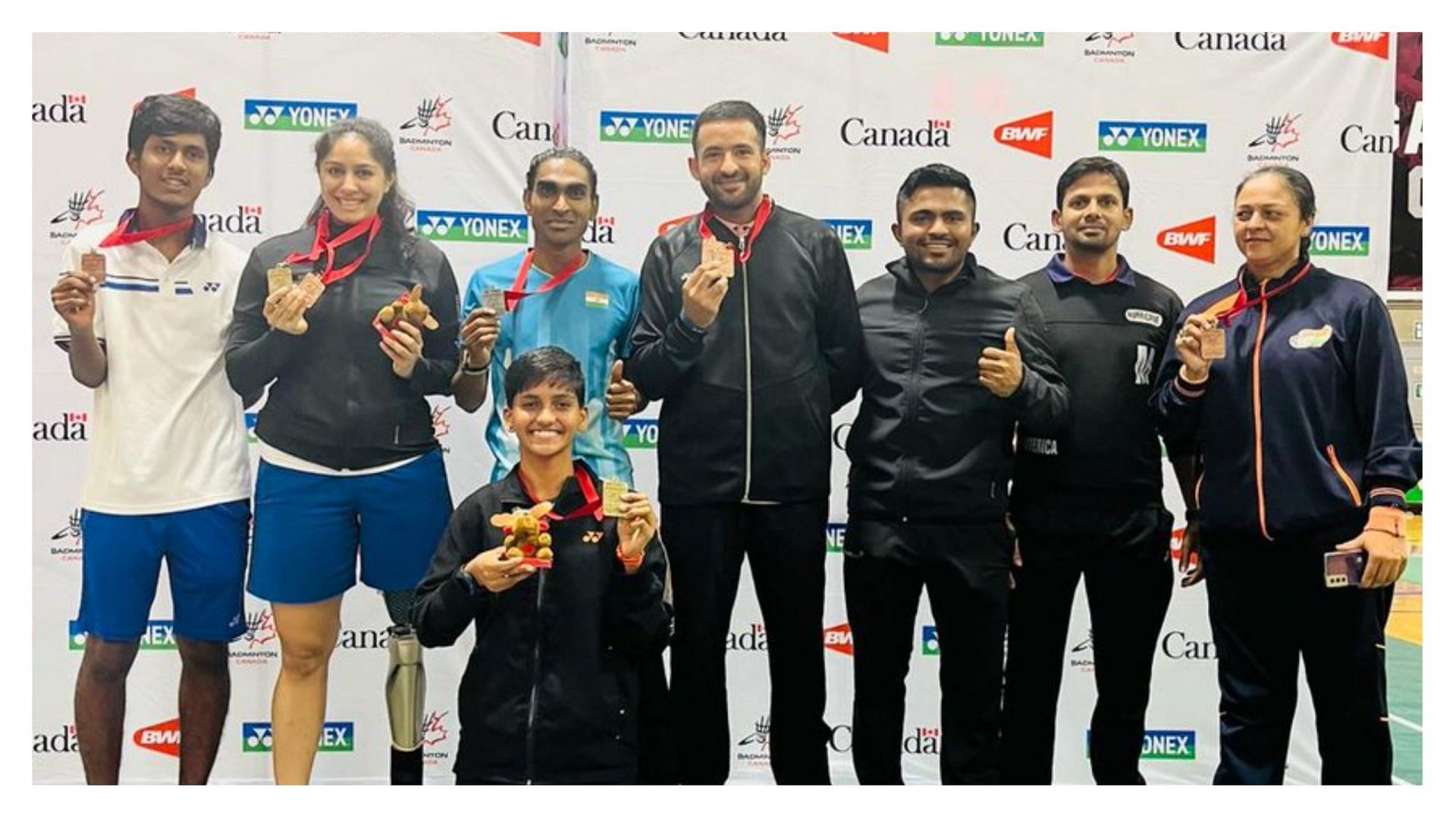 Indian contingent bags nine medals at Canada Para Badminton International (Pic Credit: Paralympics India)