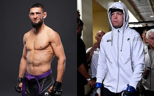 Khamzat Chimaev (left) and Nate Diaz (right)(Images via Getty)