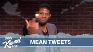 Paul George on an episode of "Mean Tweets"