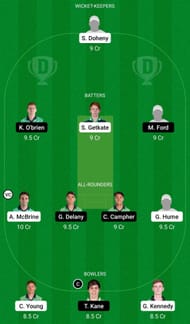 Dream11 Team for North-West Warriors vs Munster Reds - Ireland Inter-Provincial T20 Trophy 2022.