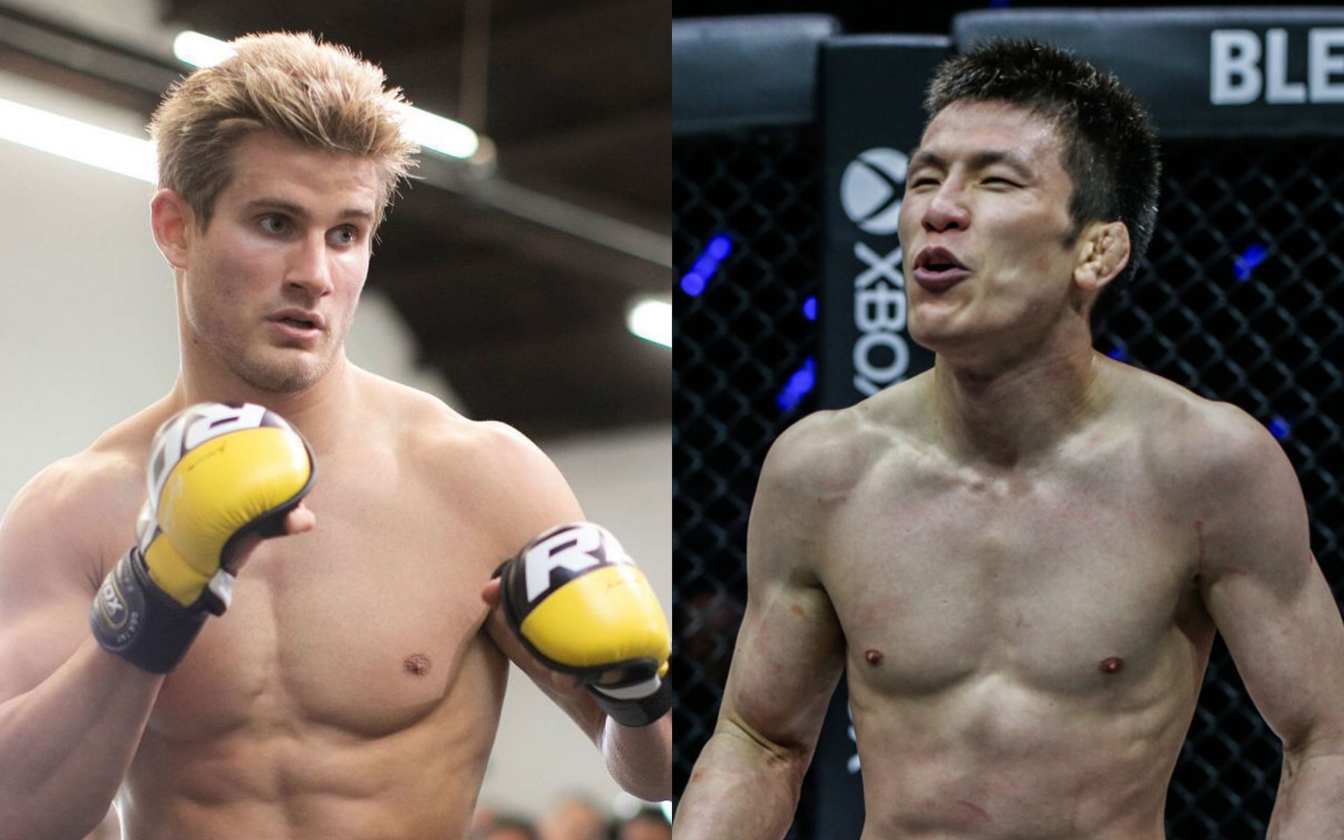 Sage Northcutt (left) called out Shinya Aoki (right) on Twitter. | [Photos: ONE Championship]