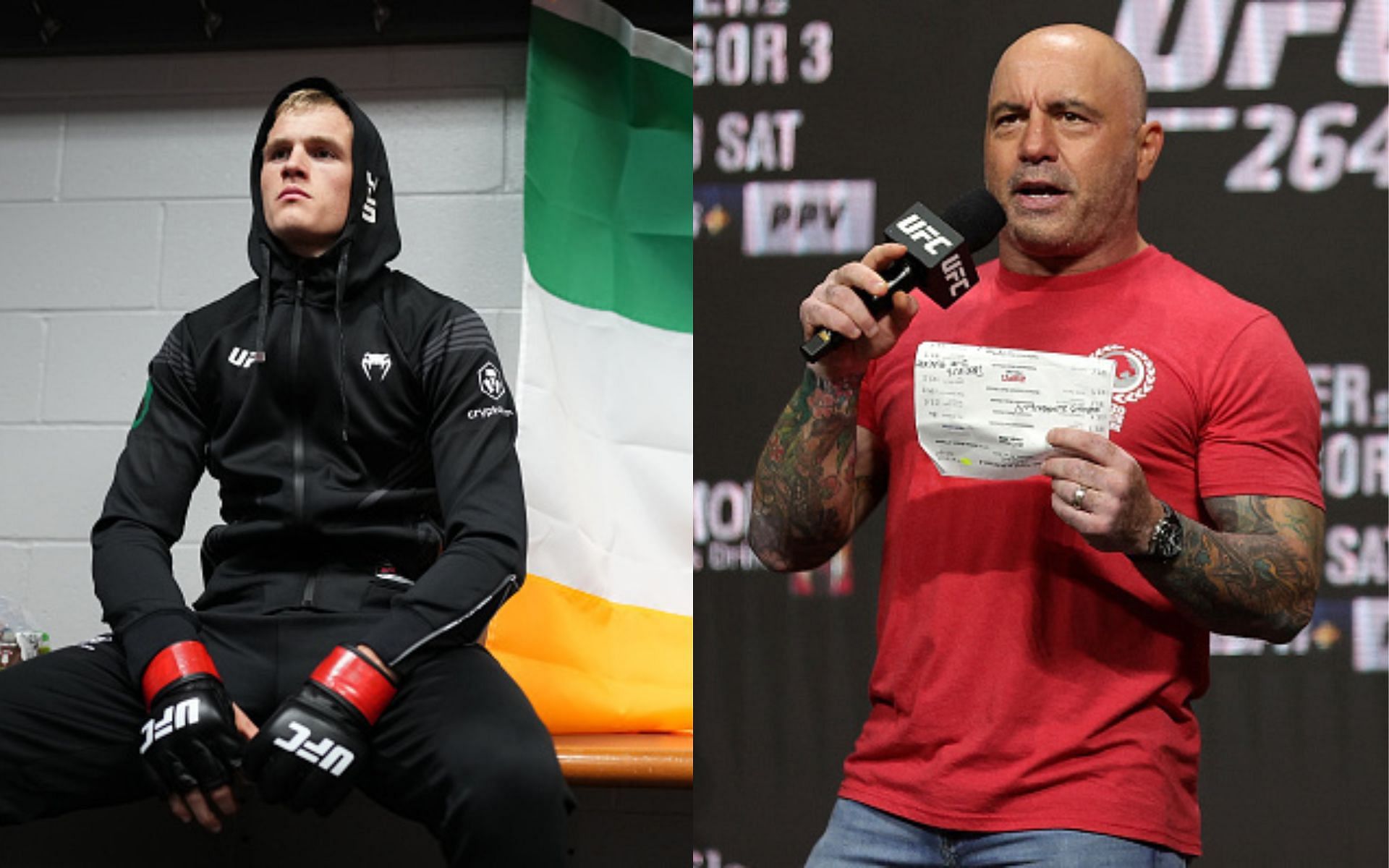 Ian Garry (left) and Joe Rogan (right) [Images via Getty]