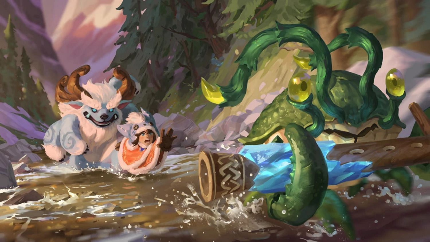 Scuttle Crab with Nunu &amp; Willump for League of Legends&#039; short story, &quot;It&#039;s Me and You&quot; Illustration (by Riot Artist Horace &#039;Hozure&#039; Hsu)
