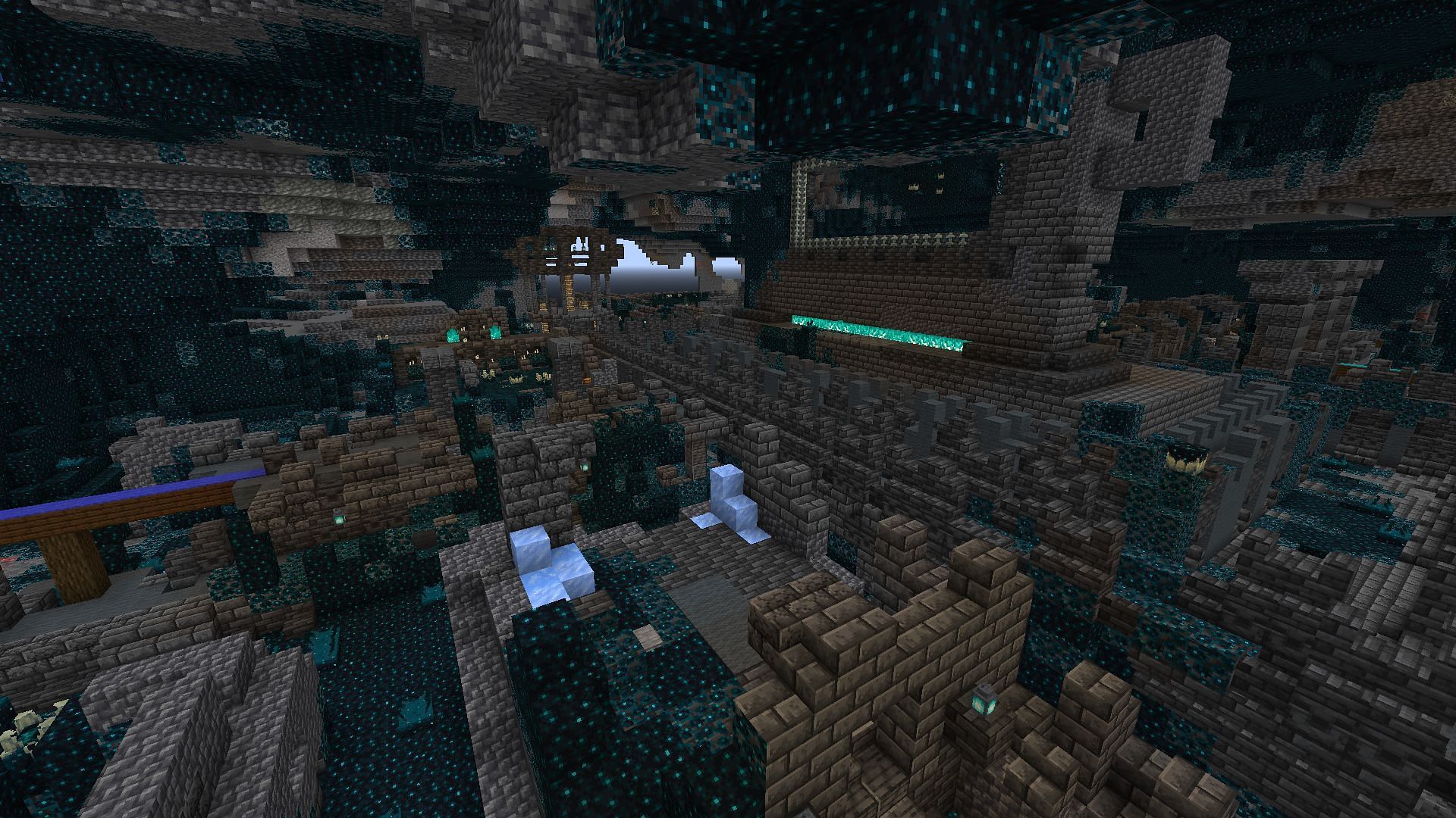 An ancient city, one of the new biomes added in Minecraft 1.19 (Image via Minecraft)