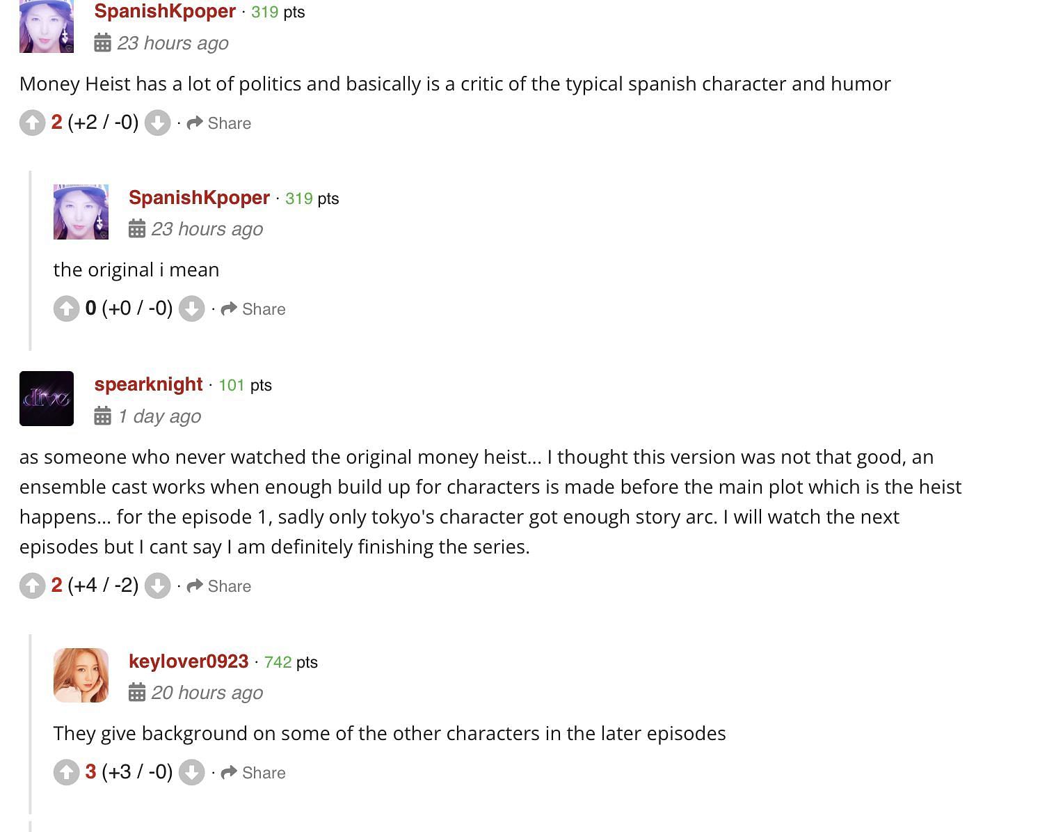 A screenshot of fan reactions (Image via allkpop)