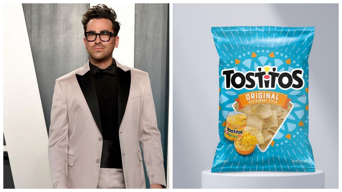 Dan Levy is part of the Tostitos &quot;Don&#039;t Miss the Good Stuff&quot; summer campaign (Image via @itsdanjlevy and @tostitos/Instagram)