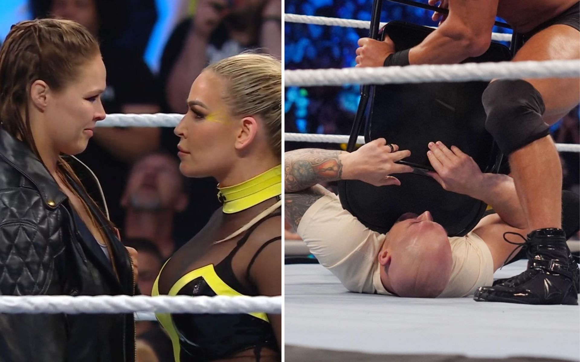 Ronda Rousey&#039;s next challenge (left); Happy Corbin gets a dose of justice (right)