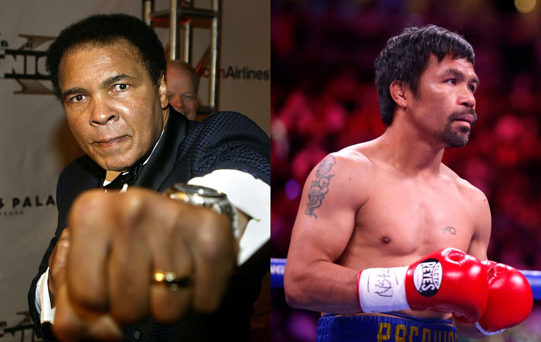 Muhammad Ali (left), Manny Pacquiao (right)