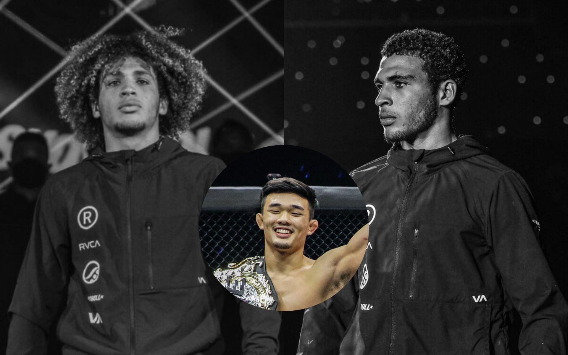 Christian Lee (center circle) believes the Ruotolo twins Kade (left) and Tye (right) has what it takes to succeed in MMA. [Photos ONE Championship]