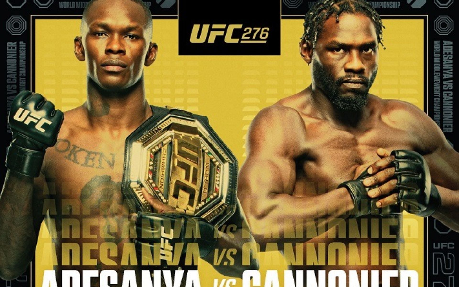 Israel Adesanya faces Jared Cannonier in a middleweight title bout this weekend