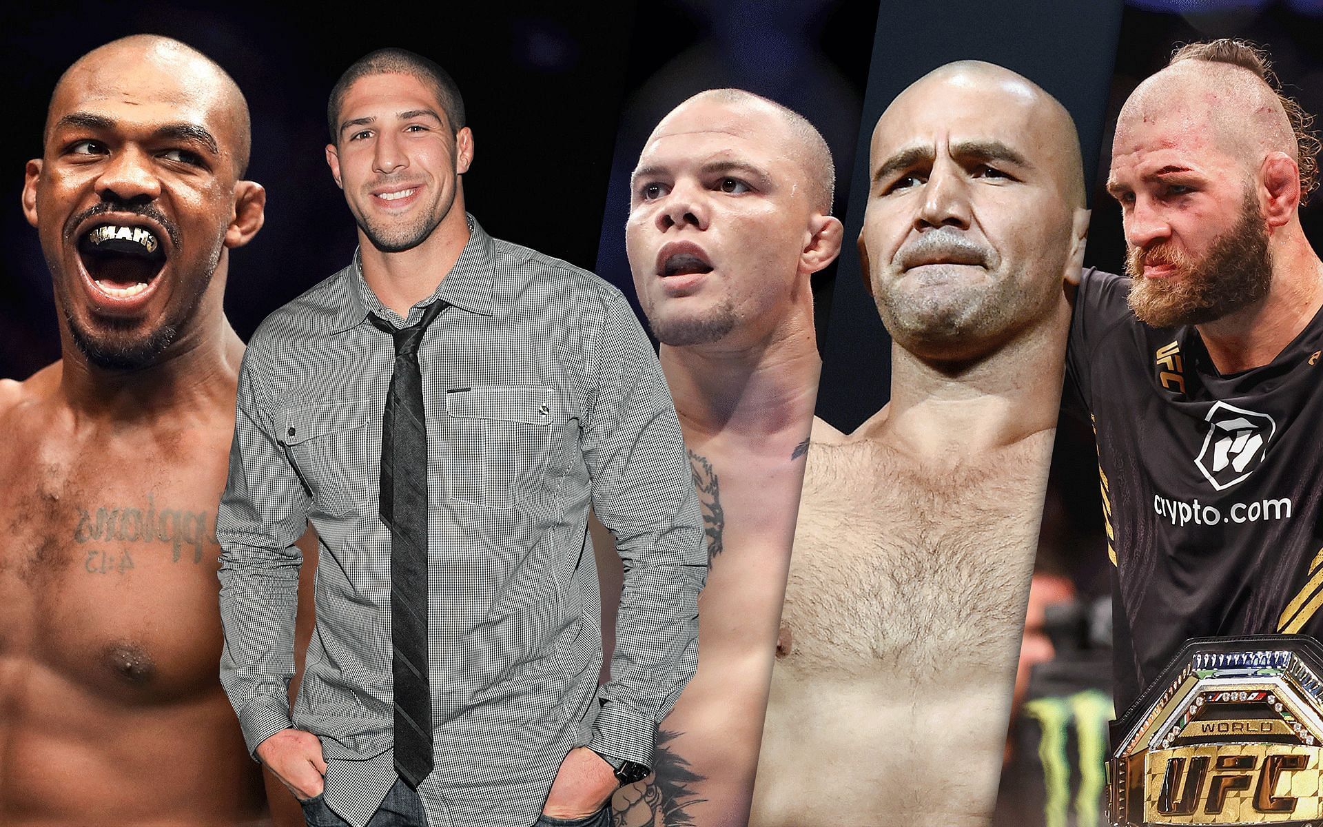 [left to right] Jon Jones, Brendan Schaub, Anthony Smith, Glover Teixeira &amp; Jiri Prochazka