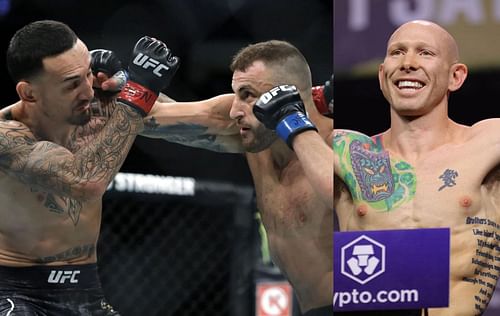 Max Holloway (left), Alexander Volkanovski (center) & Josh Emmett (right)