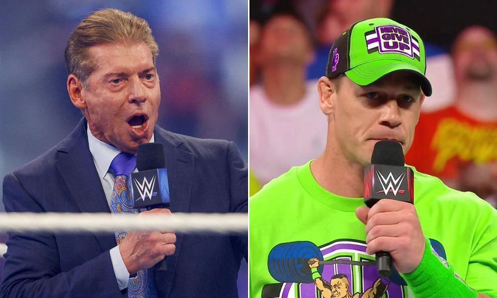 Vince McMahon and former WWE Champion John Cena