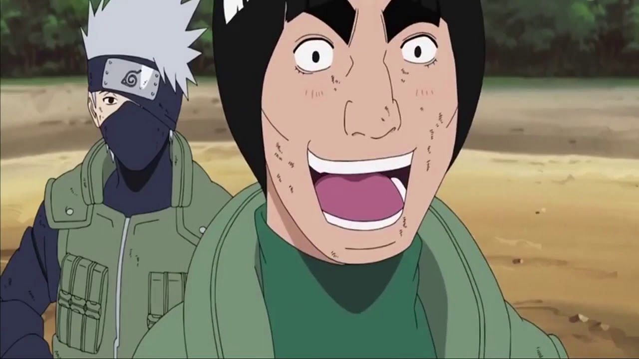 Kakashi (left) and Guy (center) as seen in the Naruto anime (Image via Studio Pierrot)