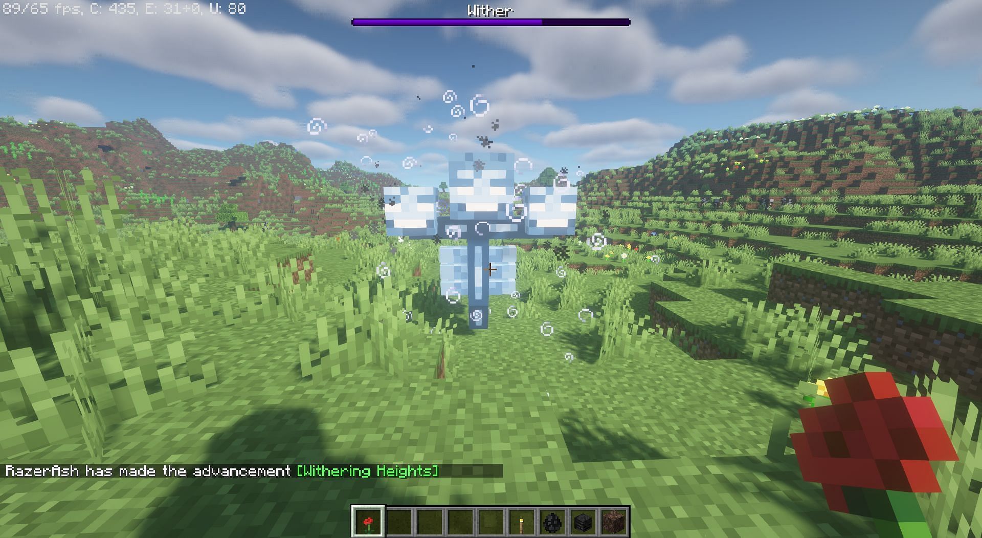 The crowd charges and creates a protective shield around them (Image via Mojang)