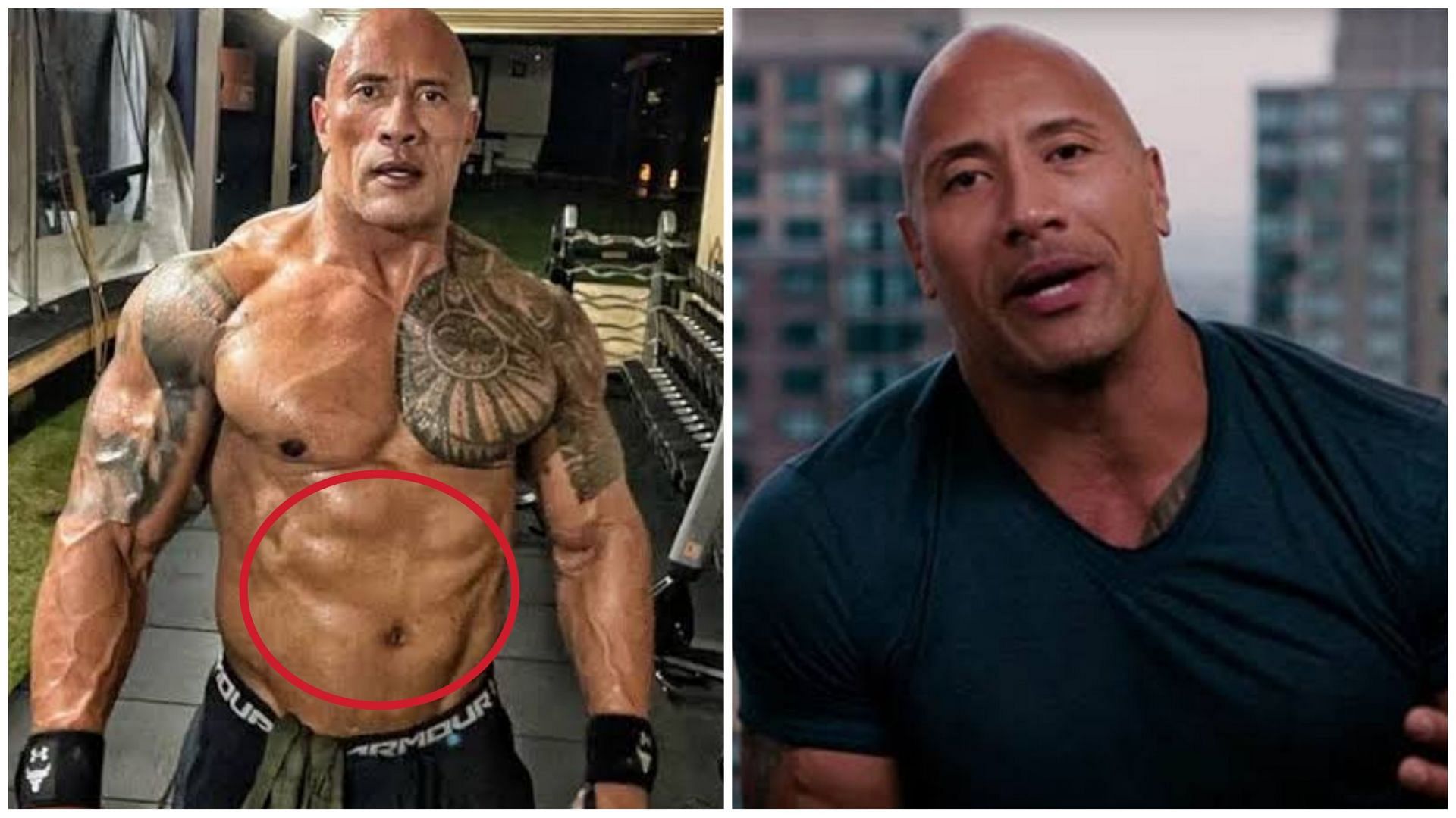 dwayne johnson abs 2022