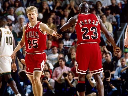 Steve Kerr, left, has a definitive answer on the GOAT debate. [Photo: Fadeaway World]