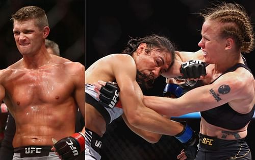 Stephen Thompson (left) and Valentina Shevchenko vs. Taila Santos (right)