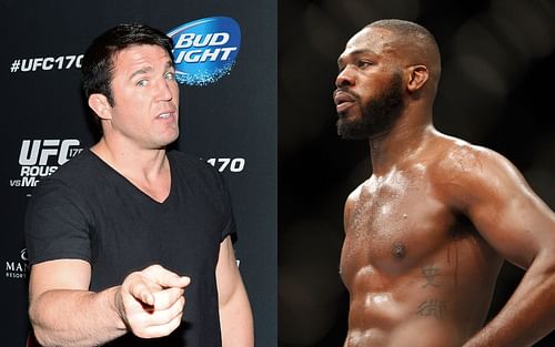 Chael Sonnen (L) and Jon Jones (R)