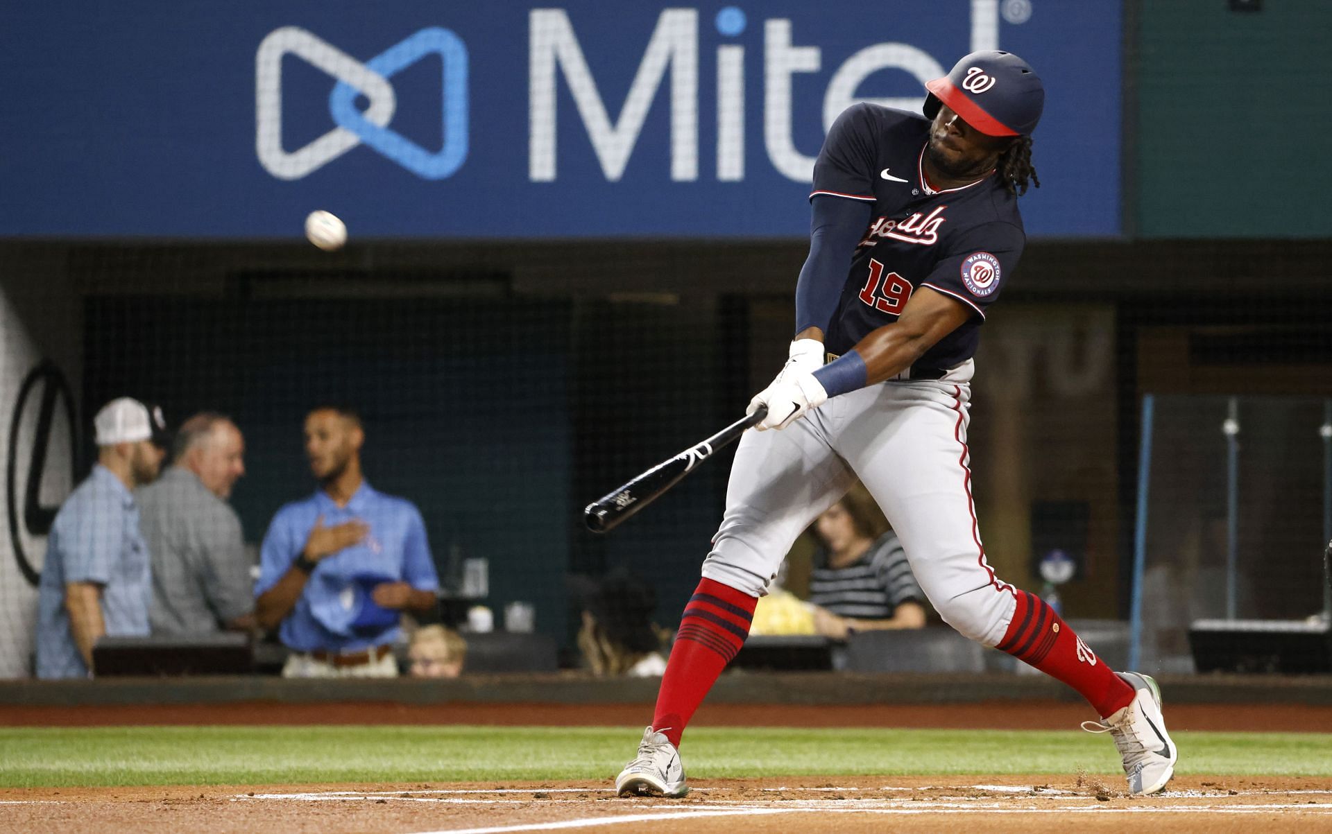 Josh Bell triples for the Washington Nationals.