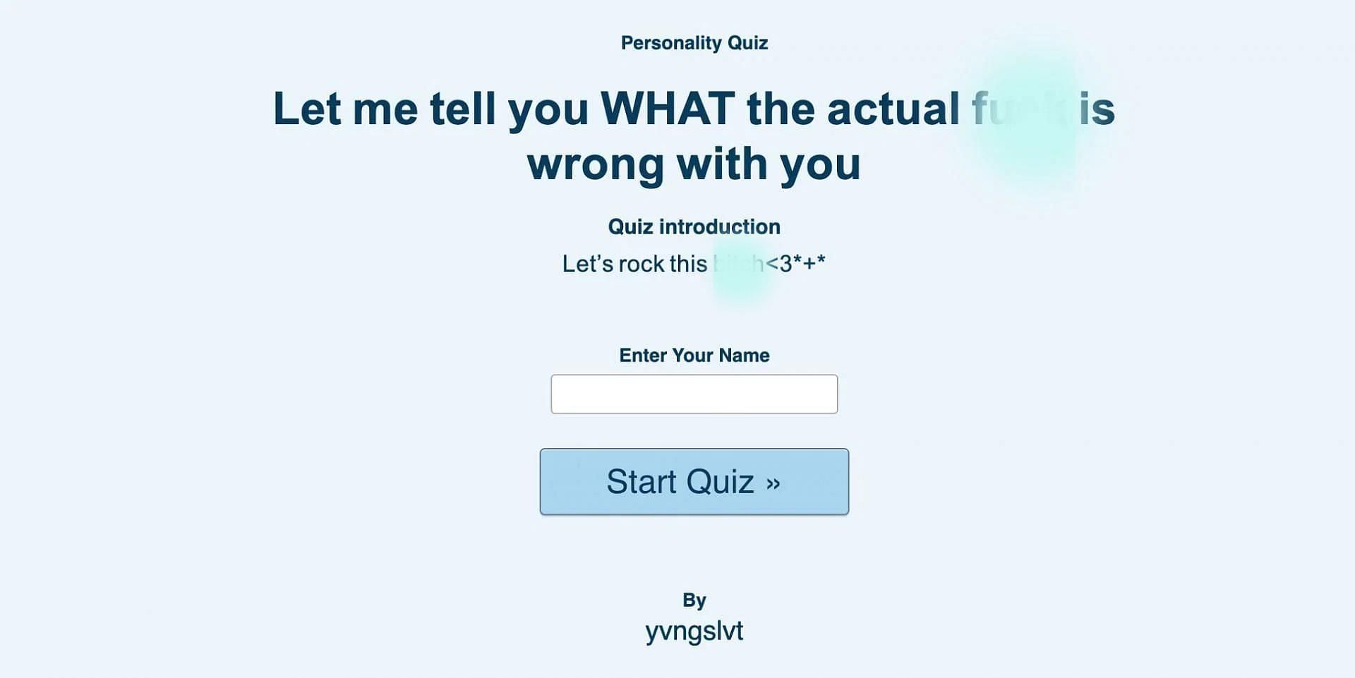 Cover page of  &#039;what the actual f is wrong with you&#039; (Image via uquiz.com)