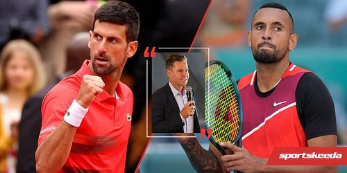 Novak Djokovic and Nick Kyrgios are two players who can beat anyone on grass, according to Todd Woodbridge.