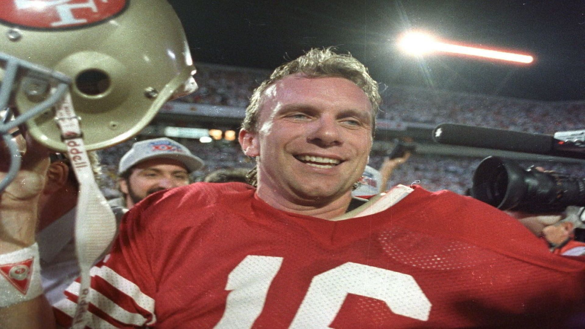 49ers quarterback and member of the 75th anniversary team Joe Montana