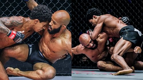 [Photo Credits: ONE Championship] Demetrious Johnson and Adriano Moraes