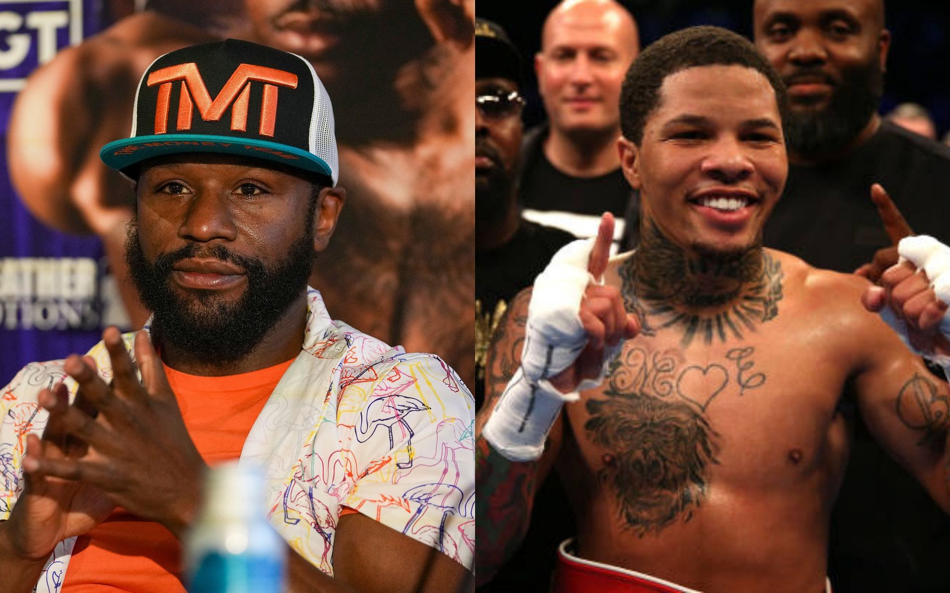 Floyd Mayweather (left) and Gervonta Davis (right) (Image credits Getty)