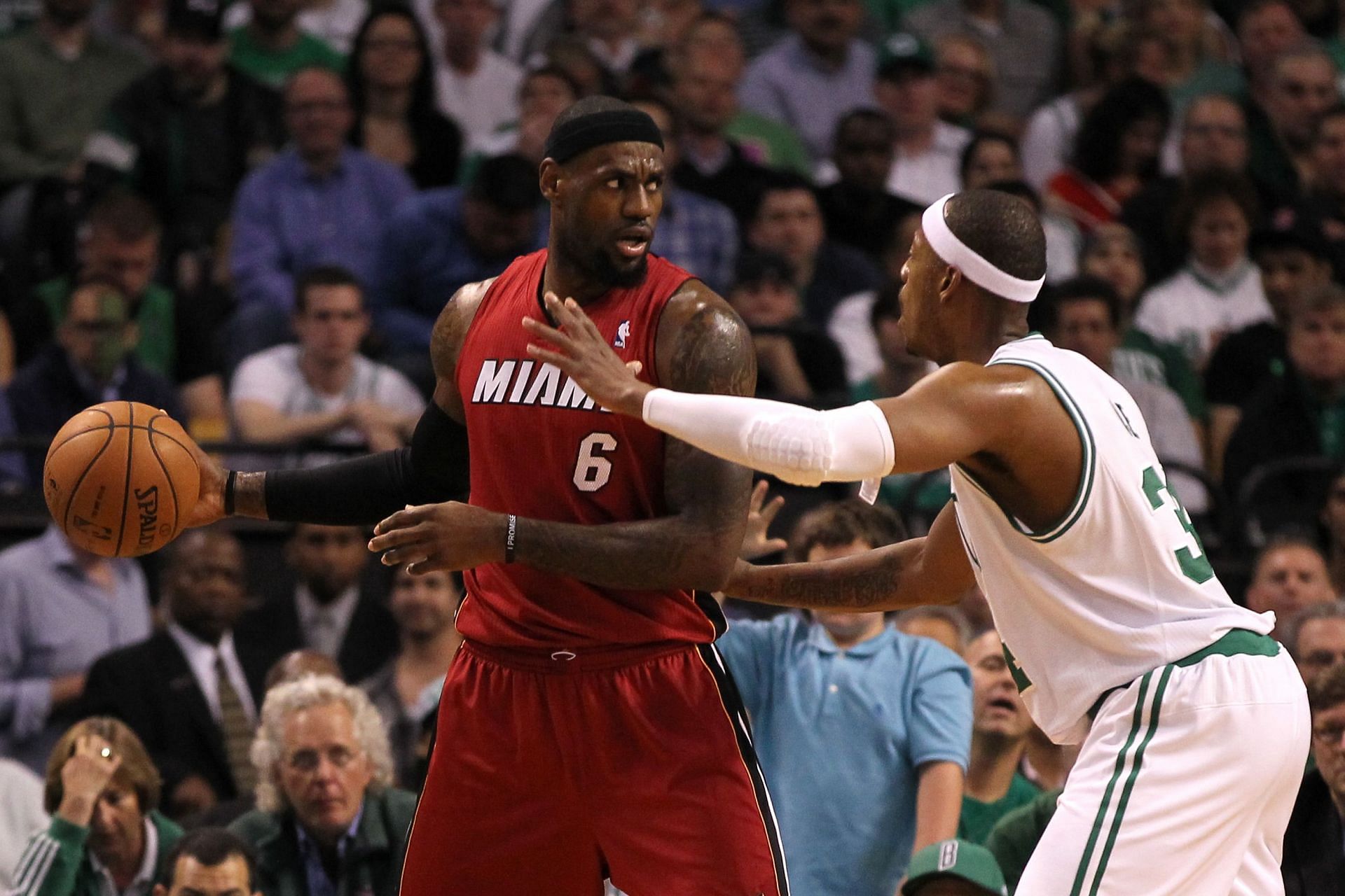 LeBron James against the Boston Celtics